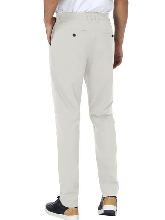 Velmora Men’s Grey Regular Fit Formal Trousers