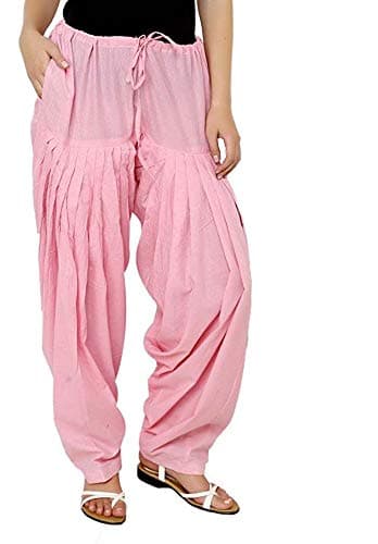 ZyraFit Women’s Pink Cotton Patiala Salwar