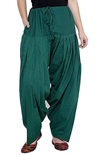 ZyraFit Women’s Green Cotton Patiala Salwar