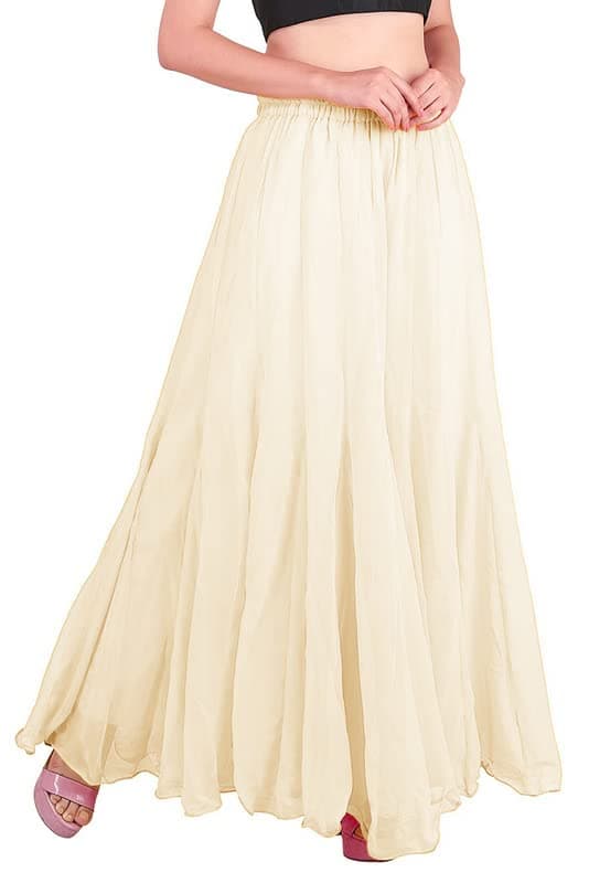 Velmora Women’s Beige Georgette Sharara Palazzo