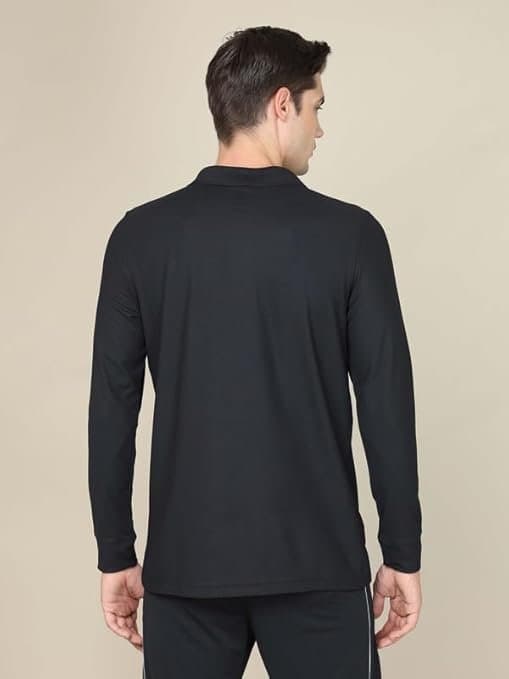 FlexWear Men’s Black Full Sleeve Polo T