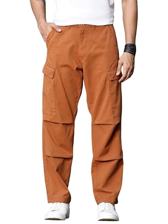TrendBolt Men’s Utility 6-Pocket Chino Pants