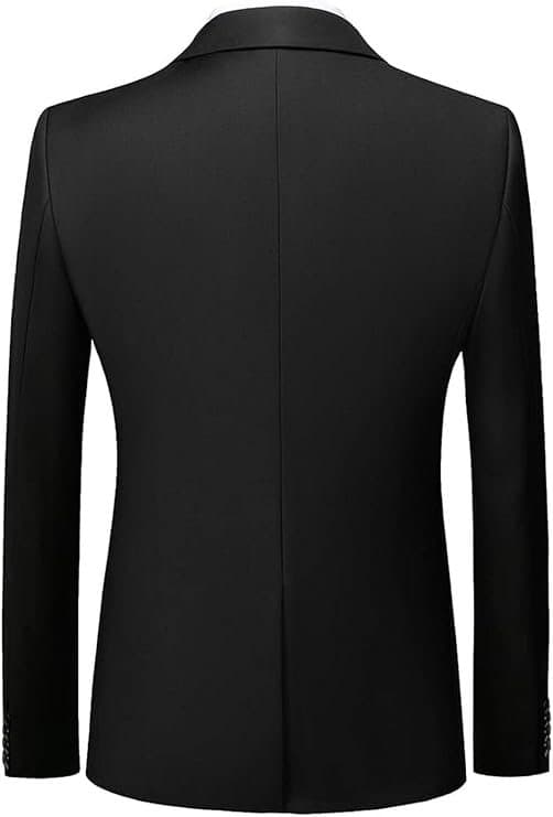 Men’s Stylish Party Casual Formal WEAR Single Breasted Blazer Black