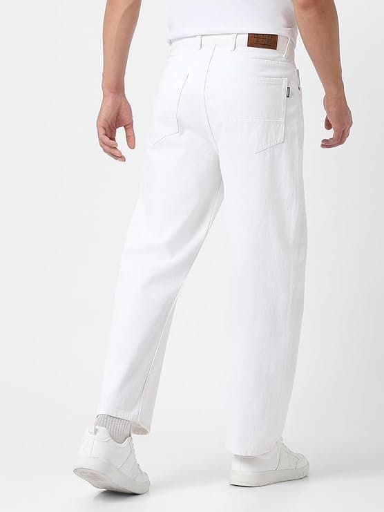 EcomX Men’s White Loose Fit Jeans