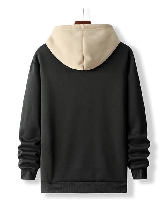 TrendBolt Men’s Cartoon Print Woolen Hoodie