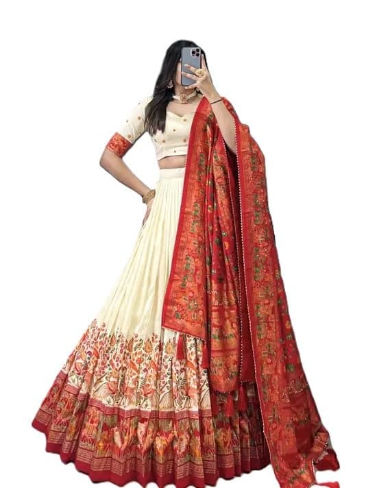 Zariya Women’s Floral Printed Lehenga Choli Set