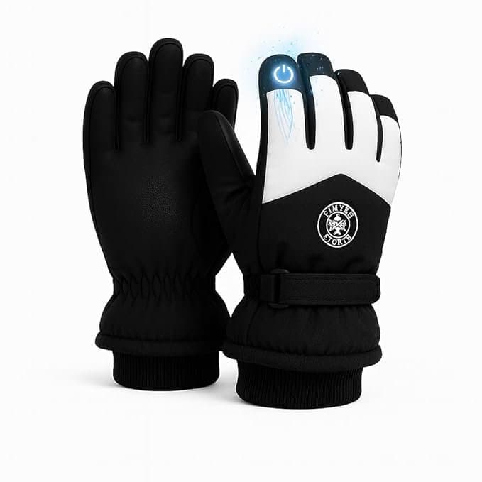 Touch Screen Unisex Woolen Gloves Outdoor Activities – Black