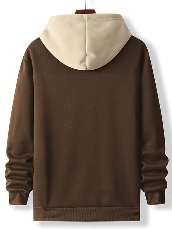 TrendBolt Men’s Cartoon Print Woolen Hoodie
