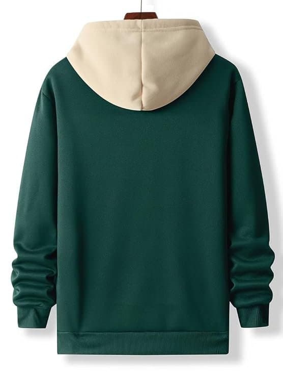 TrendBolt Men’s Cartoon Print Woolen Hoodie