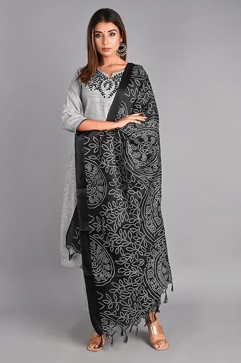 EthniQ Women’s Cotton Kurti Pant Set