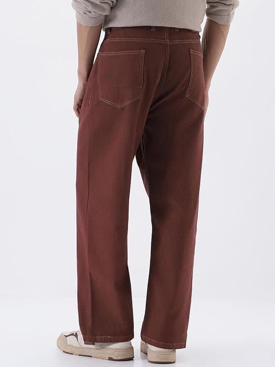 EcomX Men’s Brown Loose Fit Jeans