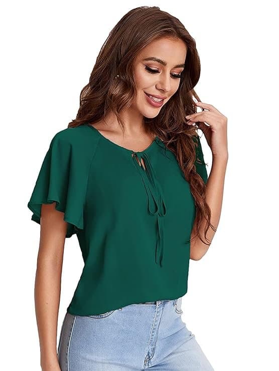 ZyraFit Women’s V-Neck Short Sleeve Top