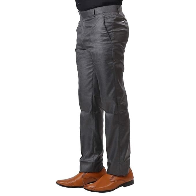 Velmora Men’s Grey Formal Trousers