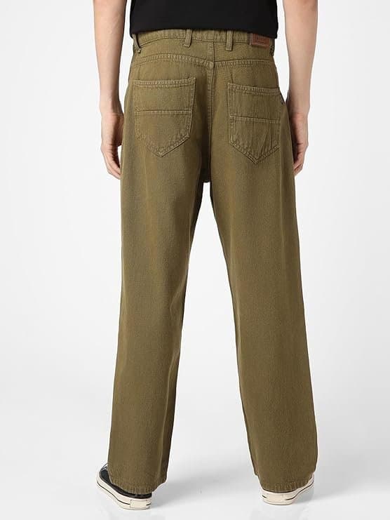 UrbanDrip Men’s Dark Olive Loose Fit Jeans