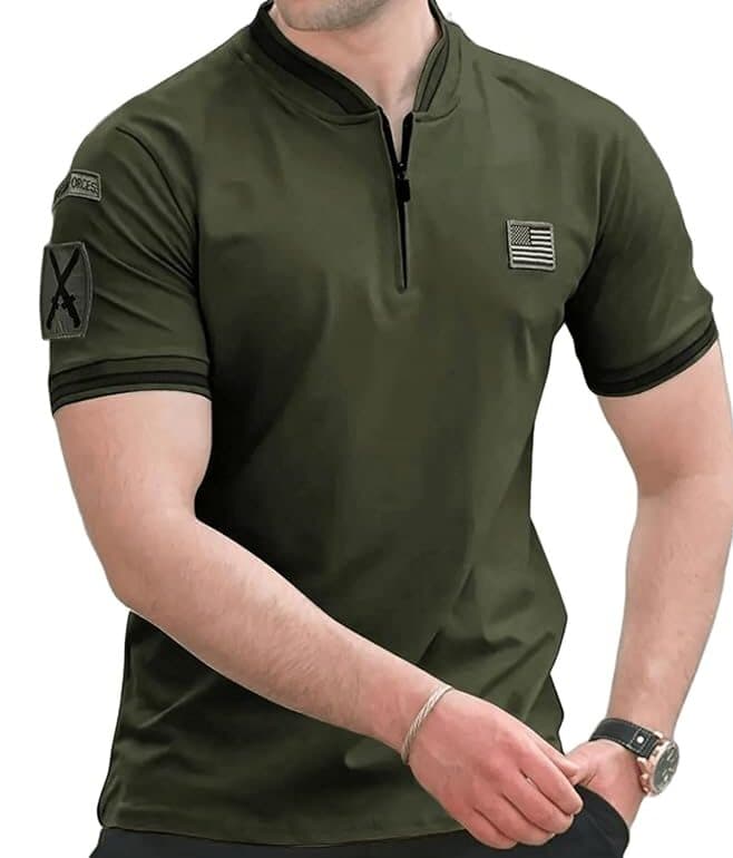 UrbanDrip Men’s Olive Green Oversized Poly Cotton Textured T