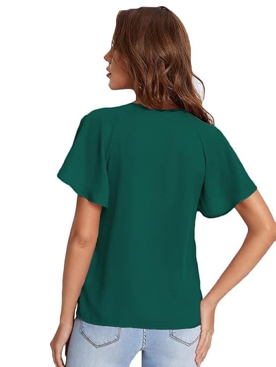 ZyraFit Women’s V-Neck Short Sleeve Top