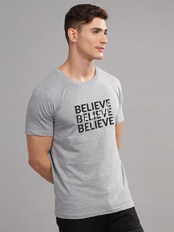 UrbanDrip Men’s Grey Printed T