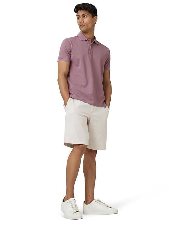 Velmora Men’s Beige Cotton Polo T