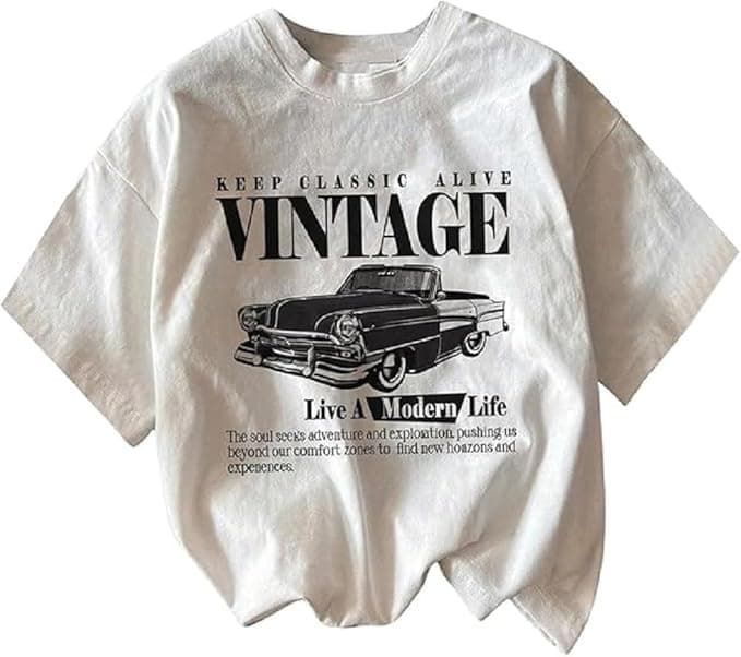 UrbanDrip White Oversized Printed Cotton T