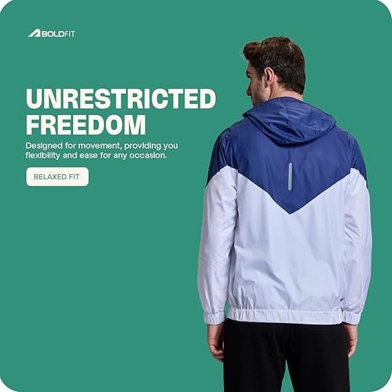 UrbanDrip Men’s Blue Windcheater Jacket
