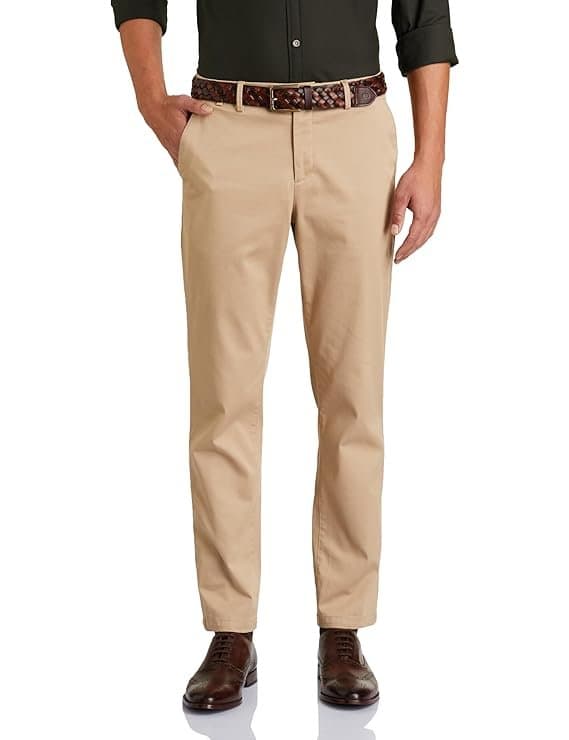 EcomX Men’s Beige Regular Fit Casual Pants