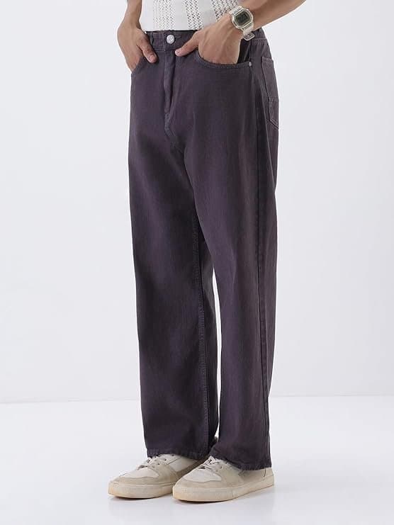 EcomX Men’s Purple Loose Fit Jeans