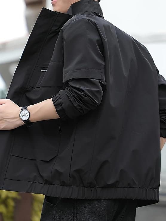 EcomX Men’s Black Outdoor Jacket