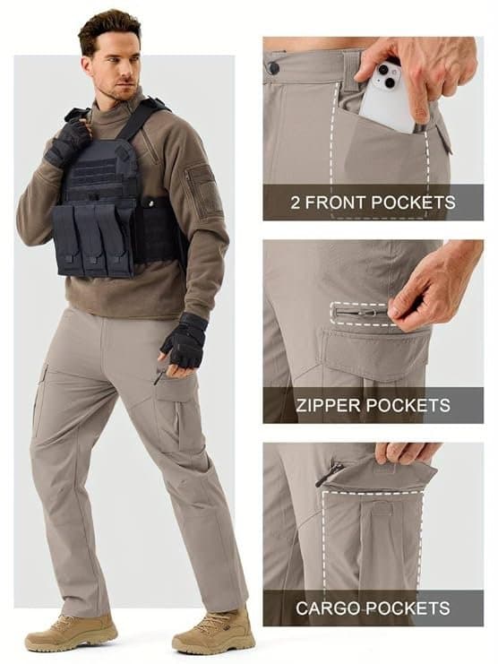 Toplot Men’s Straight Fit Functional Cargo Pants