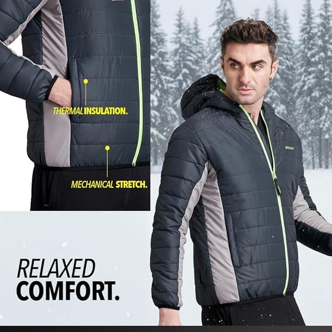 Ben Martin Bomber Jackets for Man Winter Wear with Hoodie Black