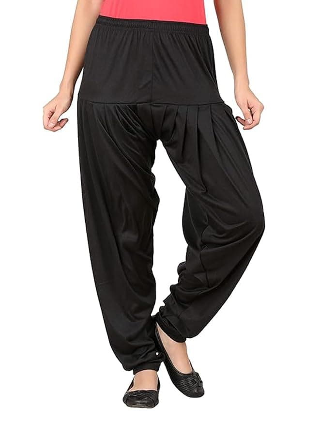 LuxeAura Women’s Black Viscose Dhoti Salwar