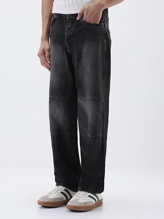 UrbanDrip Men’s Black Baggy Fit Jeans