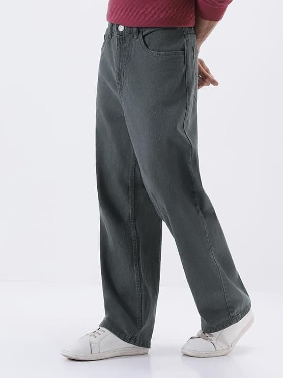 EcomX Men’s Grey Loose Fit Jeans