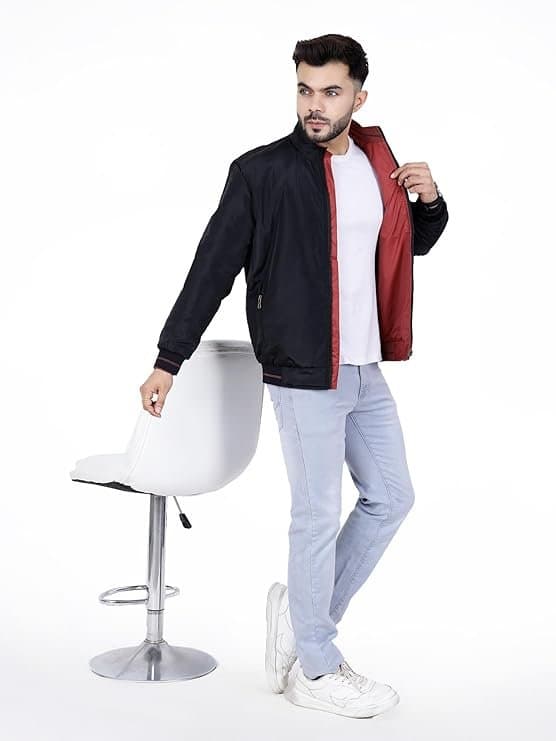 UrbanDrip Men’s Black Bomber Jacket
