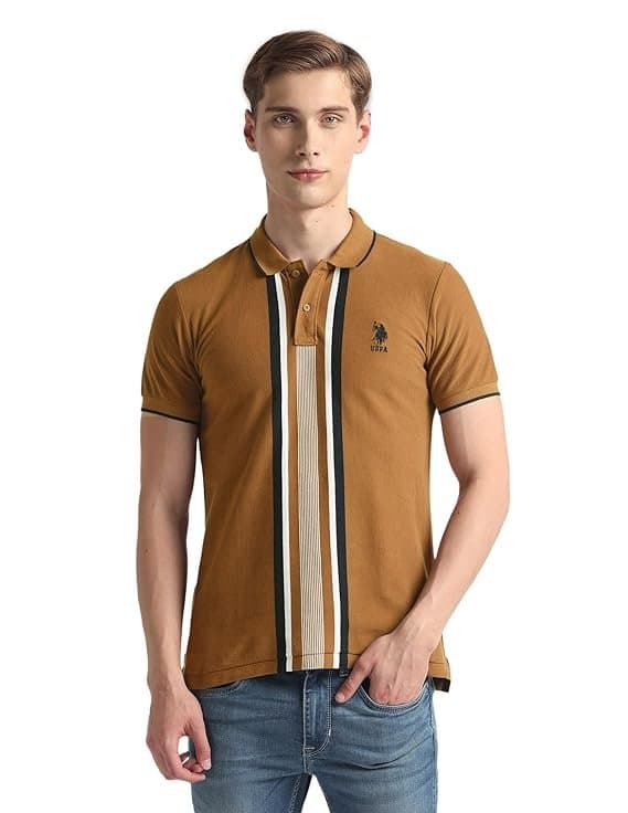 Velmora Men’s Beige Slim Fit Cotton Shirt