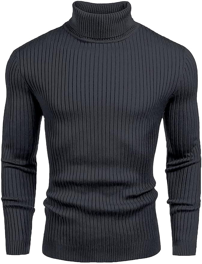 FlexWear Men’s Charcoal High Neck Cotton T
