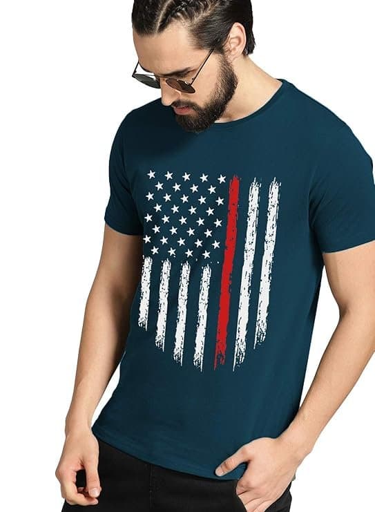 UrbanDrip Men’s Blue Cotton T