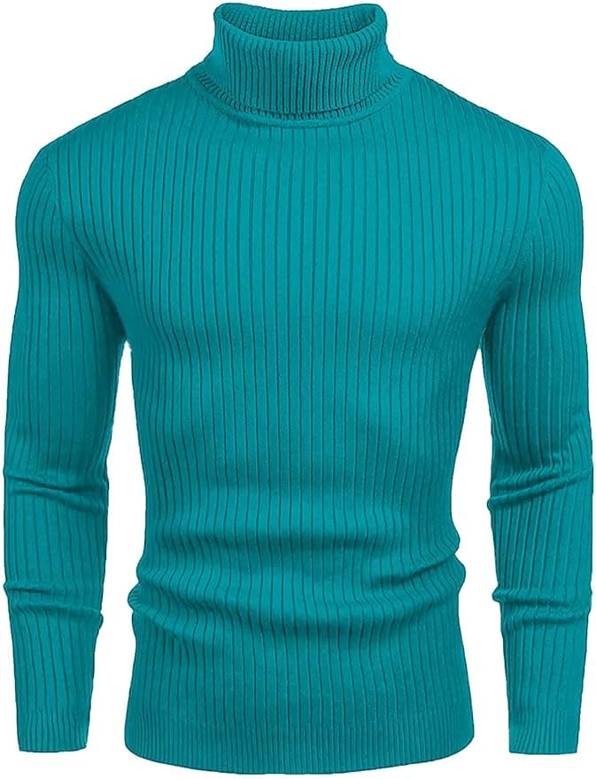FlexWear Men’s Teal High Neck Cotton T