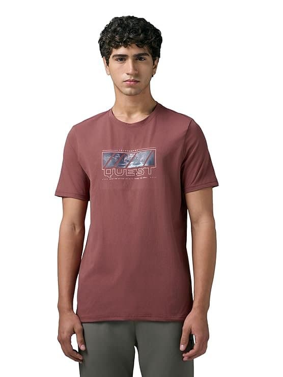 UrbanDrip Men’s Maroon Graphic Print T