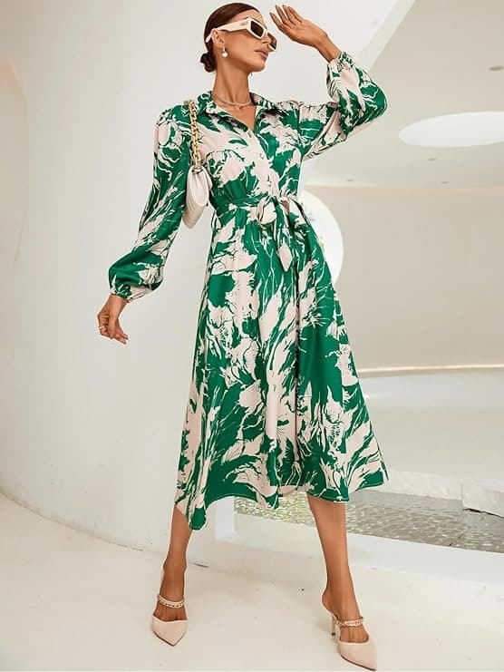 Velmora Women’s Fit & Flare Midi Dress