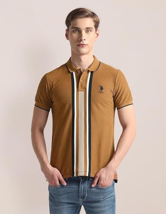 Velmora Men’s Beige Slim Fit Cotton Shirt