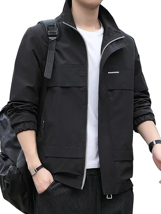 EcomX Men’s Black Outdoor Jacket
