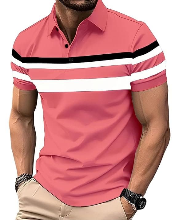 Velmora Men’s Pink Polo T