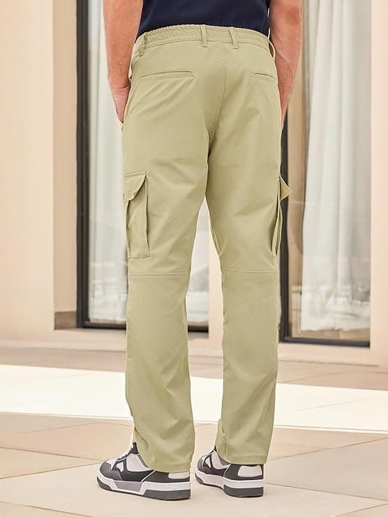 FlexWear Men’s Elastic Waist Cargo Pants