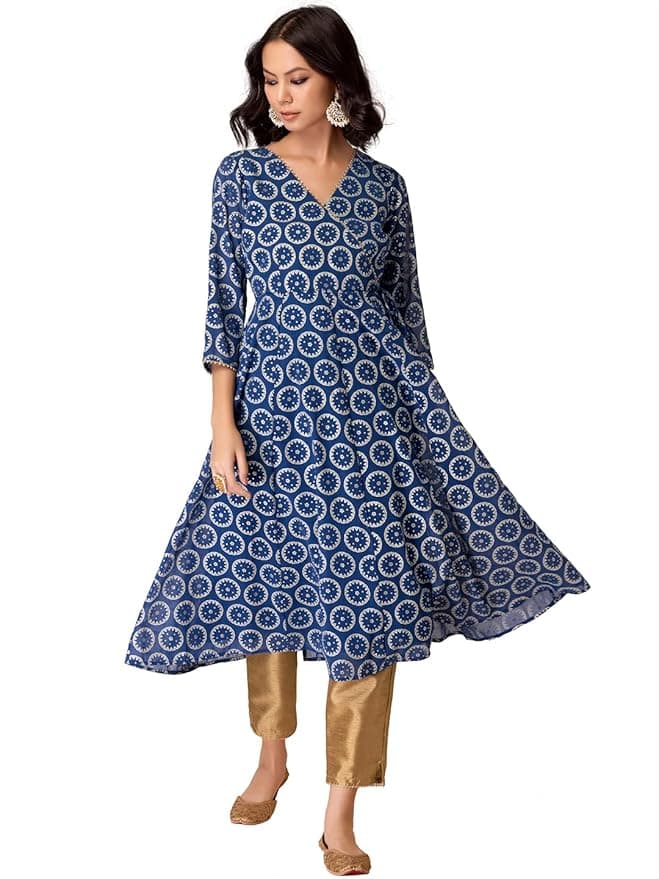 Zyra Women’s Grey Georgette Kurta