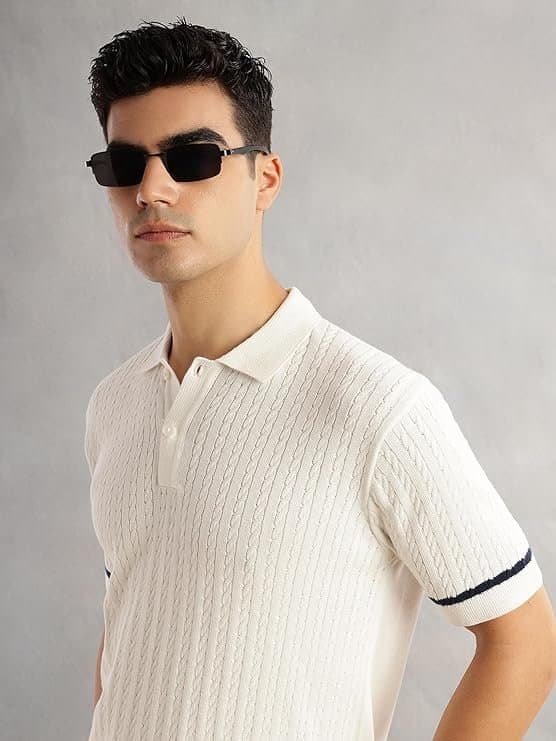 Velmora Men’s White Polo T
