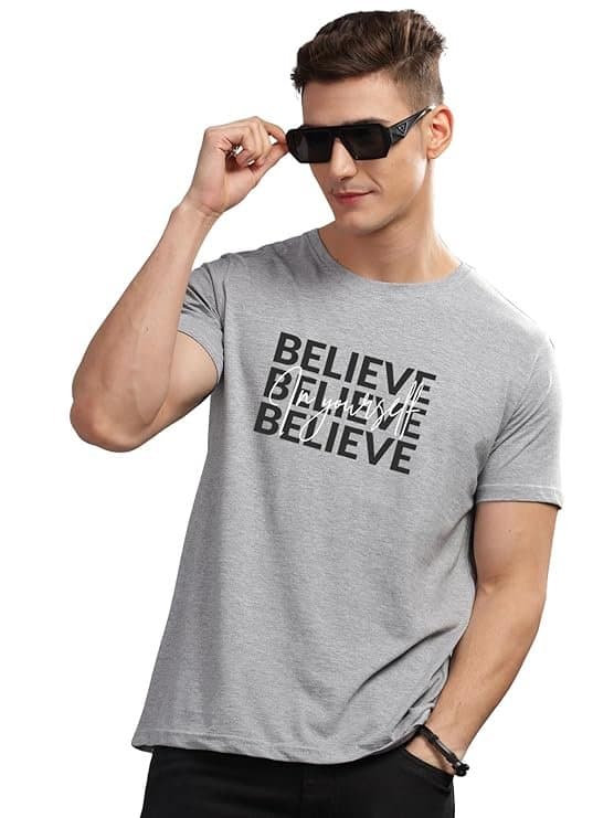 UrbanDrip Men’s Grey Printed T