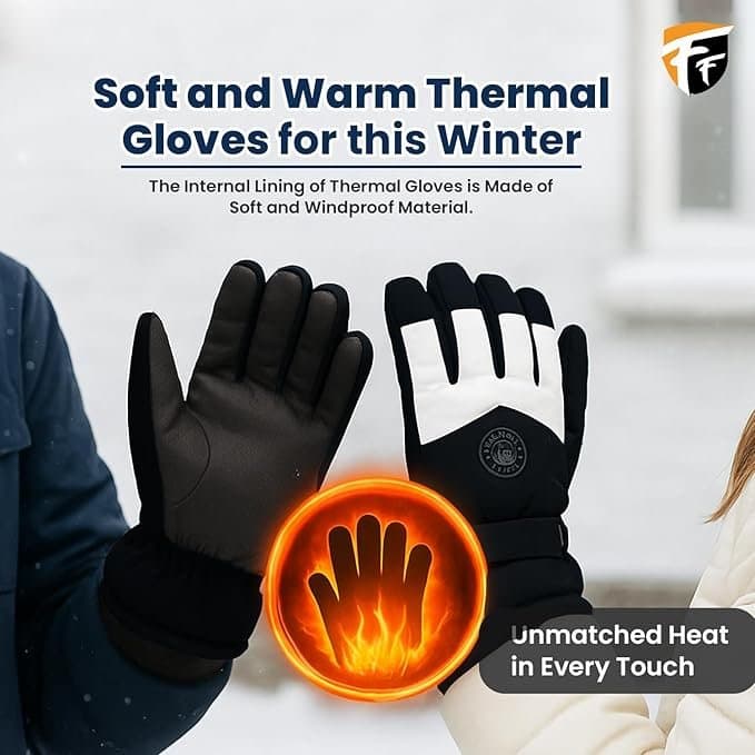 Touch Screen Unisex Woolen Gloves Outdoor Activities – Black