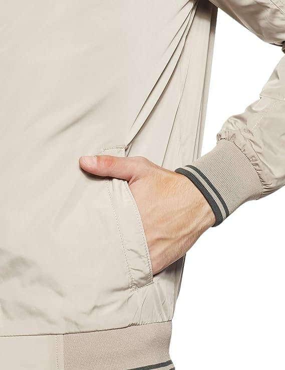 UrbanDrip Men’s Light Beige Casual Jacket