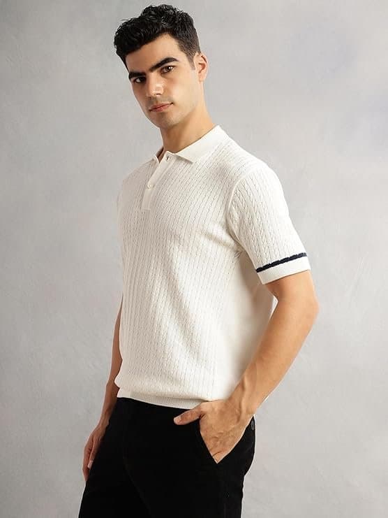 Velmora Men’s White Polo T