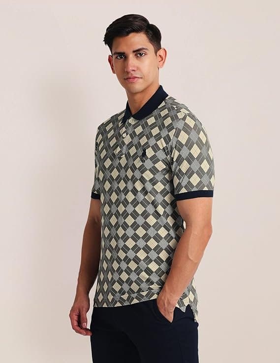Velmora Men’s Blue Slim Fit Polo T